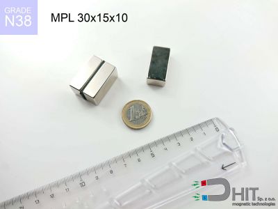 MPL 30x15x10 N38 - magnesy neodymowe płytkowe
