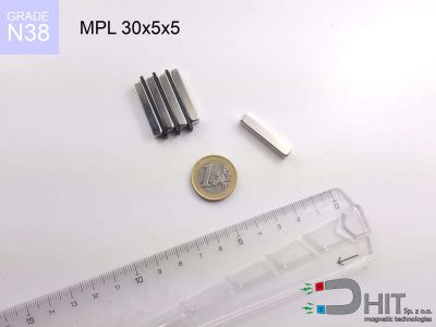 MPL 30x5x5 N38 - magnesy neodymowe płytkowe