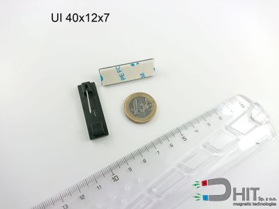 UI 40x12x7 [CA]  - klipsy magnetyczne do identyfikatorów