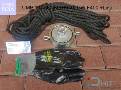 UMP 107x40 [M8+M10] GW F400 Lina N38 - magnesy neodymowe do łowienia w wodzie