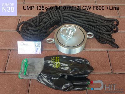 UMP 135x40 [M10+M12] GW F600 Lina N38 - magnetyczne uchwyty dla poszukiwaczy